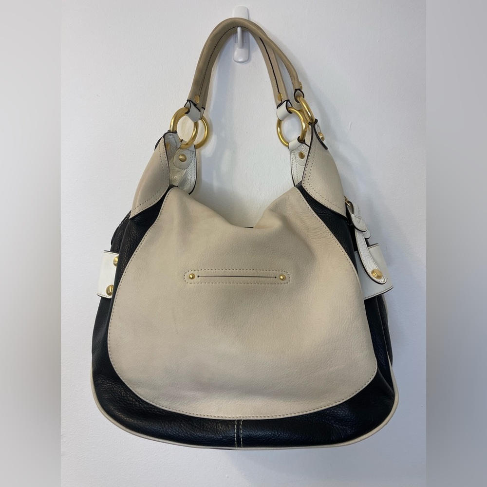 b. makowsky Vintage Leather Slouch Hobo/Copenhagen Bag with Dustbag Y2K EUC - Picture 2 of 13